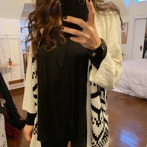Vince Camuto Black and White Cardigan